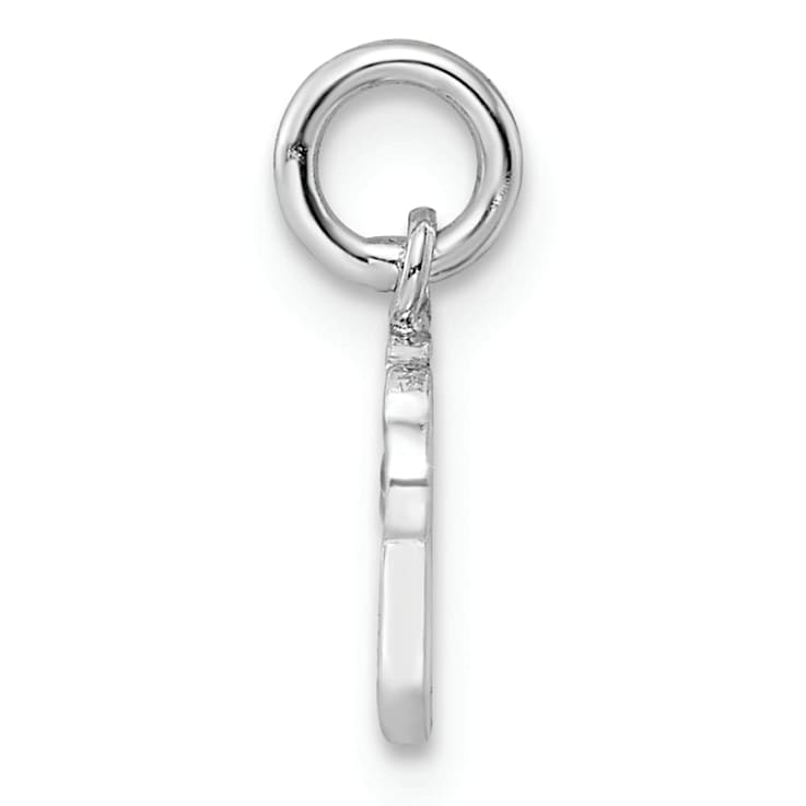 Rhodium Over Sterling Silver Multi-color Enameled Cupcake Children's Pendant