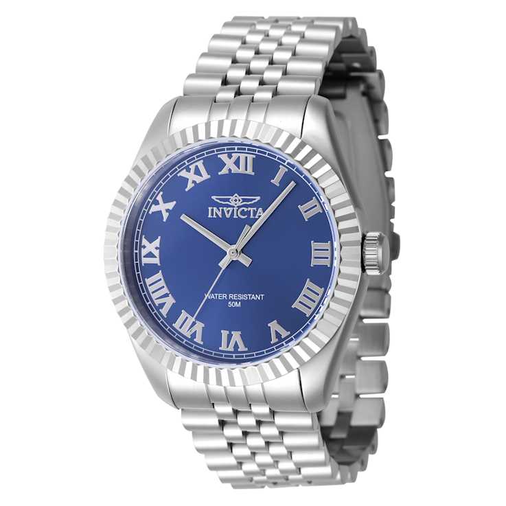 Invicta Specialty 43mm Blue Dial Stainless Steel Band Quartz Watch