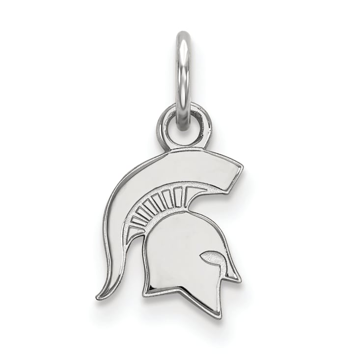 Rhodium Over Sterling Silver LogoArt Michigan State University Extra
Small Pendant