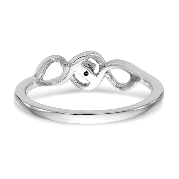 Rhodium Over 14K White Gold First Promise Diamond Promise/Engagement
Ring 0.04ctw