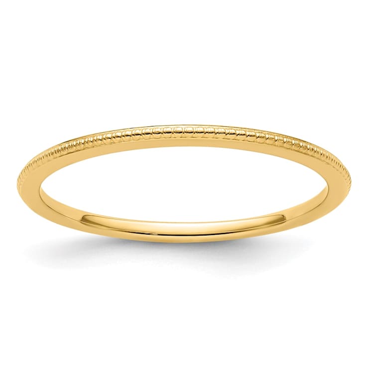 14K Yellow Gold 1.2mm Bead Stackable Expressions Band