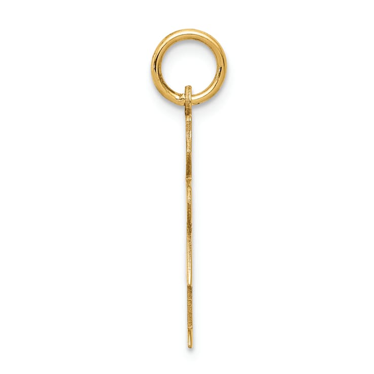 14k Yellow Gold Satin Girl with Bow on Left Charm