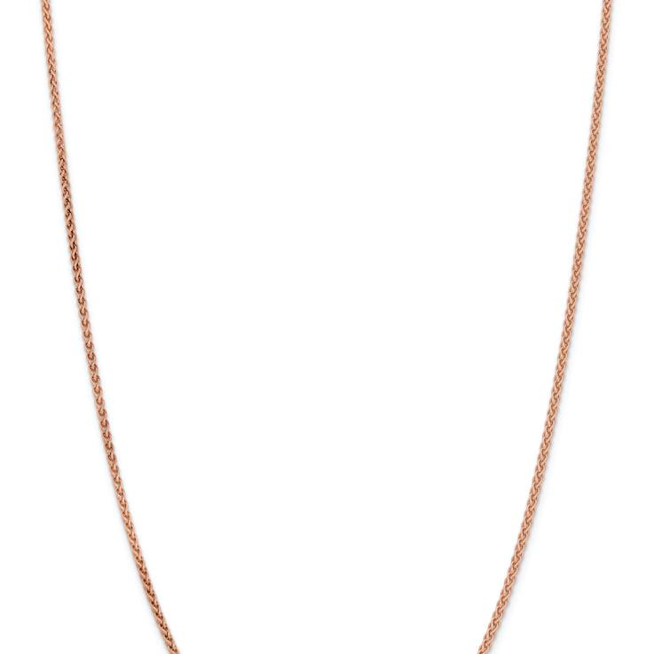 14k Rose Gold 2.1mm Solid Polished Spiga 16 Inch Chain