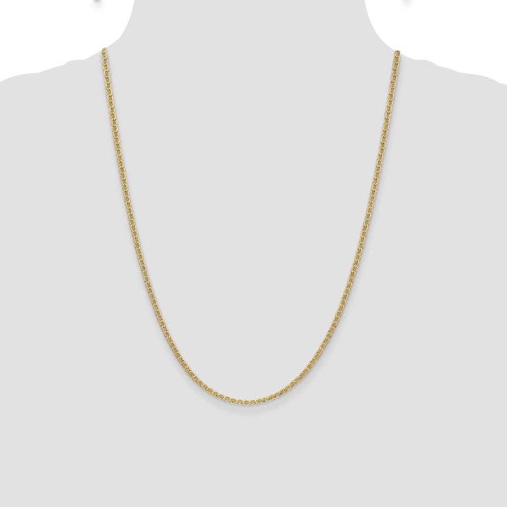 14k yellow gold 24 inch mariner chain top
