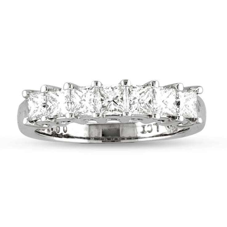 1.00ctw Princess Cut Diamond Band in 14k White Gold