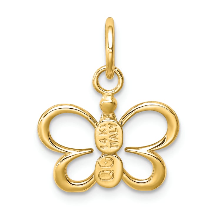 14k Yellow Gold Butterfly Pendant