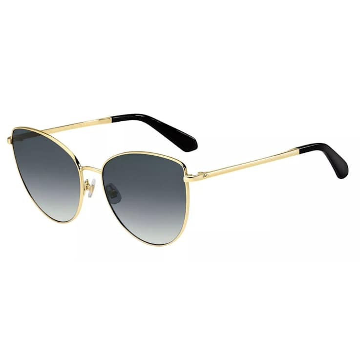 Kate Spade Gold Tone Frame / Dark Gray Gradient Lenses Sunglasses