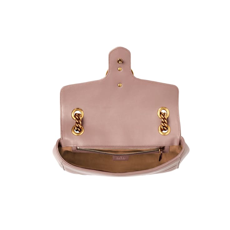 Gucci Small GG Marmont in Dusty Pink Camera Bag with Flap Closure Handbag