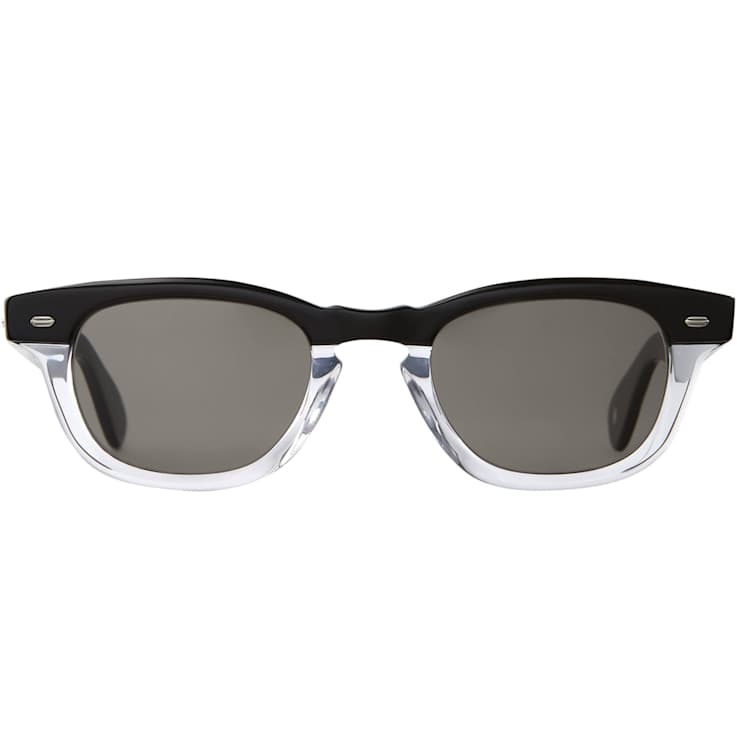 Garrett Leight Lo B Ying Yang Oval Frame / Pure Gray Lenses Sunglasses