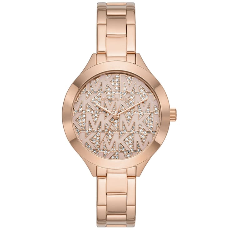 Michael Kors Women s Slim Runway Rose Stainless Steel Bracelet Watch 11SGVA