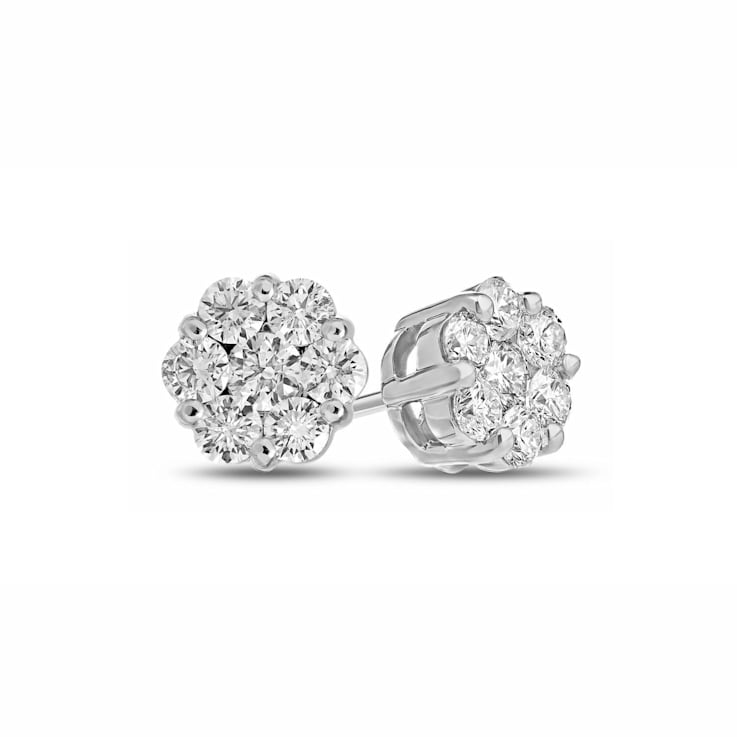 0.30cttw Diamonds Cluster Earring in 14k Gold