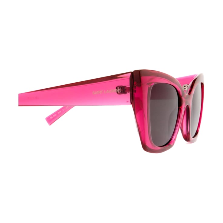 Saint Laurent Pink Cat Eye Frame / Black Lenses Sunglasses