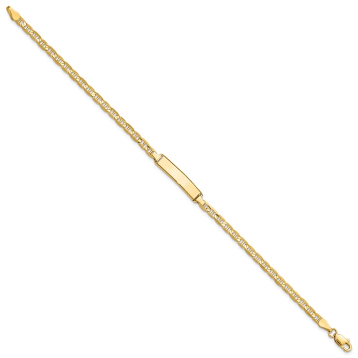 14k Yellow Gold Mariner Link ID Bracelet