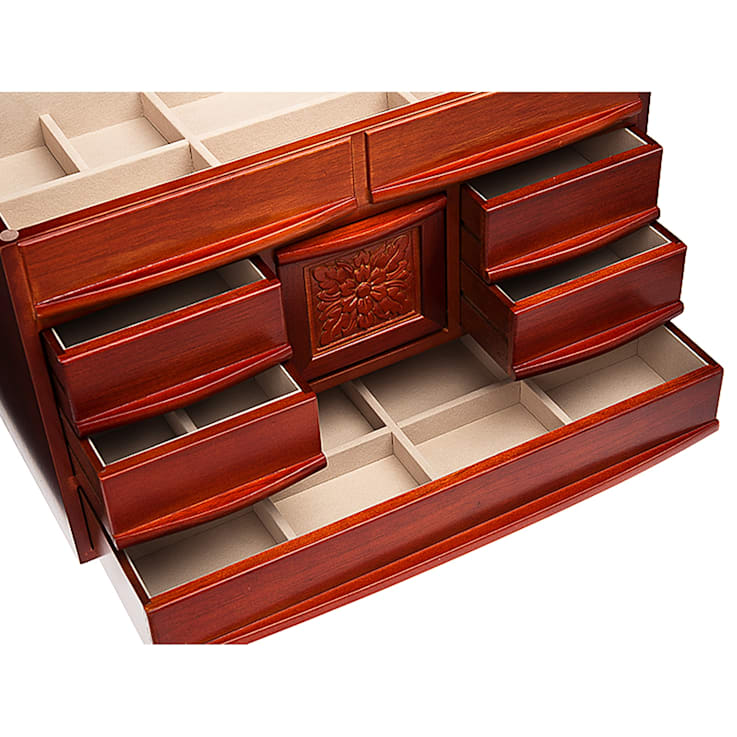 Jewelry Box Empress Walnut Finish JWB87A