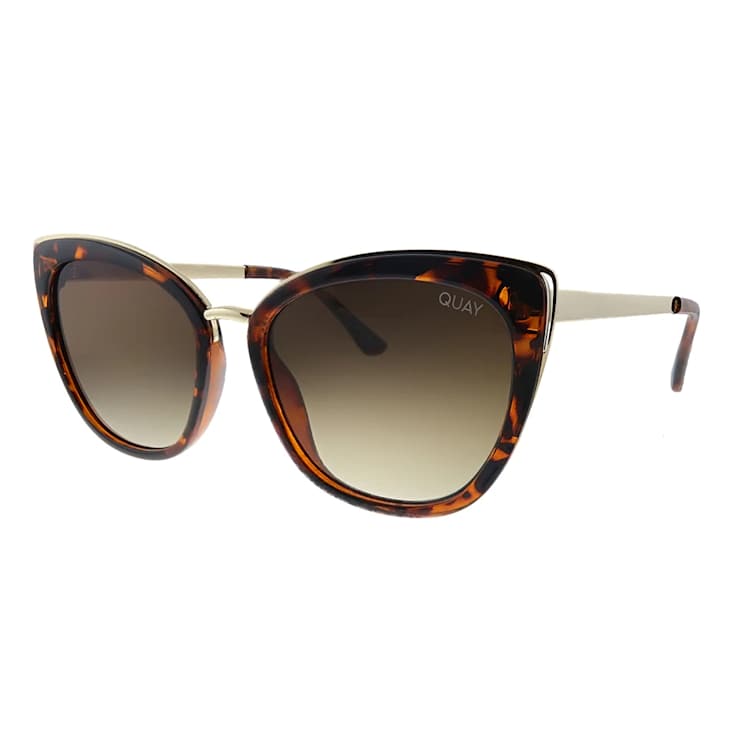 Quay Honey Tortoise Cat Eye Frame / Brown Lenses Sunglasses