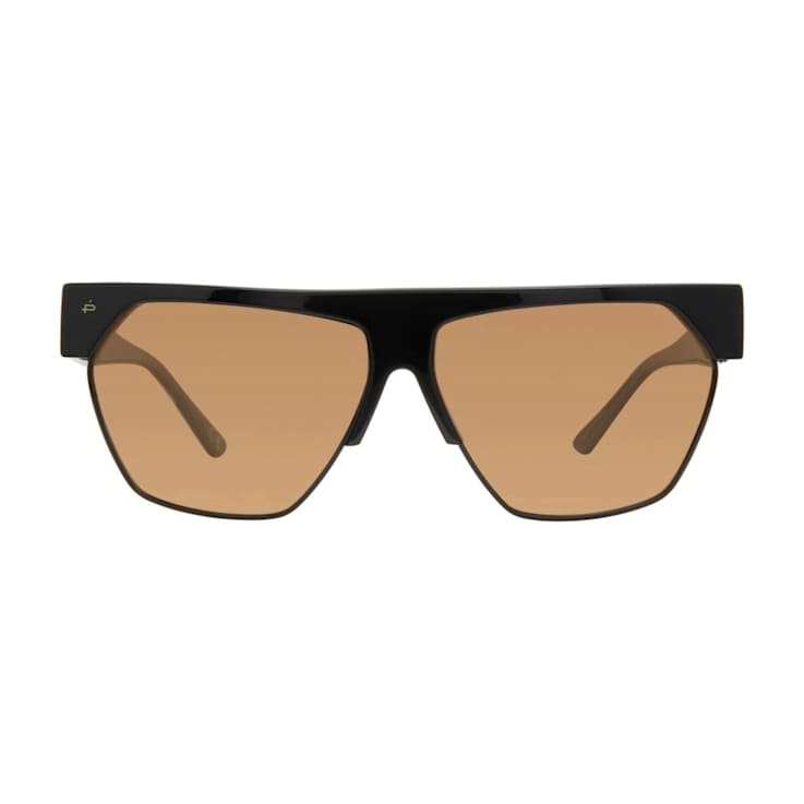 Prive Revaux Spicy Black Frame / Amber Lenses Rectangular Sunglasses
