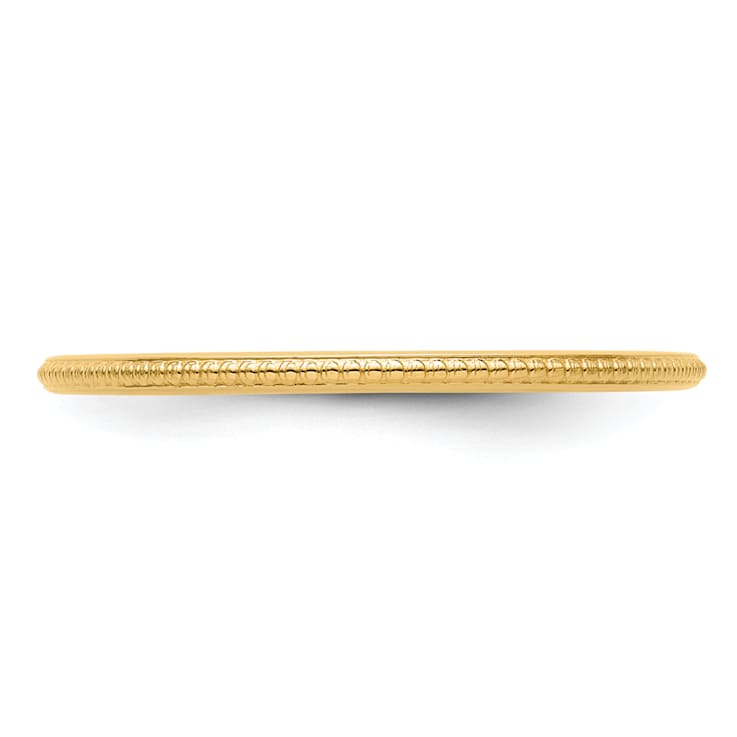 10K Yellow Gold 1.2mm Bead Stackable Expressions Band