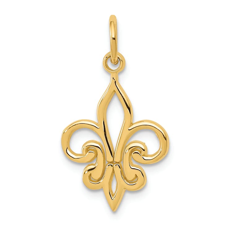 10K Yellow Gold Fleur-De-Lis Charm