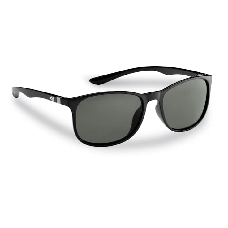 Flying Fisherman Una Polarized Sunglasses Black Frame/Smoke Lens