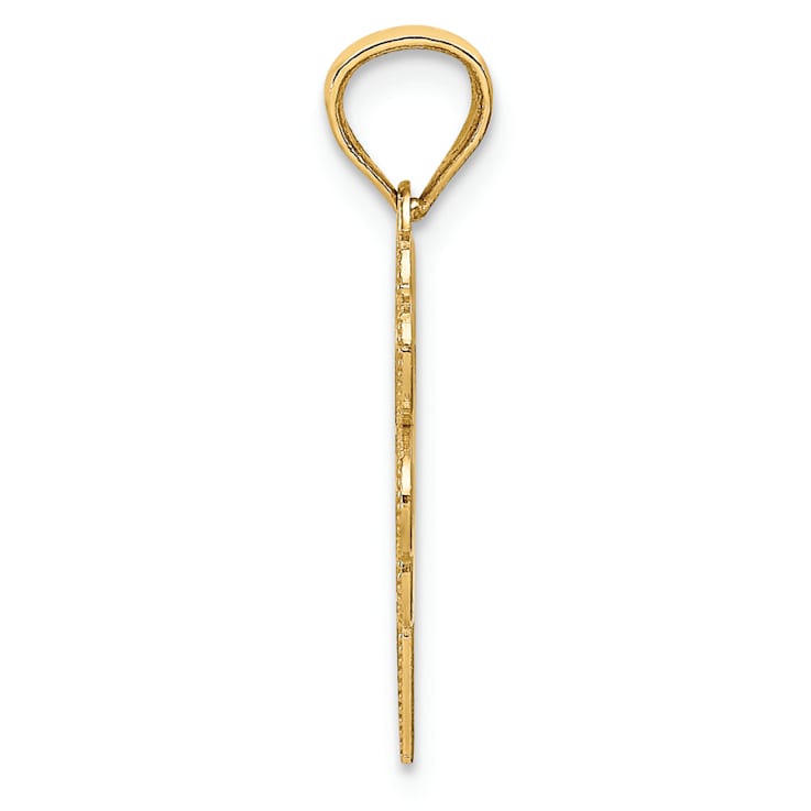 14K Yellow Gold Four Leaf Clover Pendant
