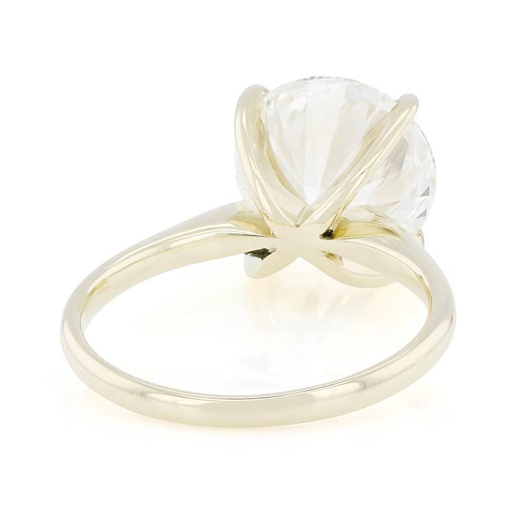 Lab-Grown Diamond Solitaire Ring In 14K Yellow Gold 5.00ct
