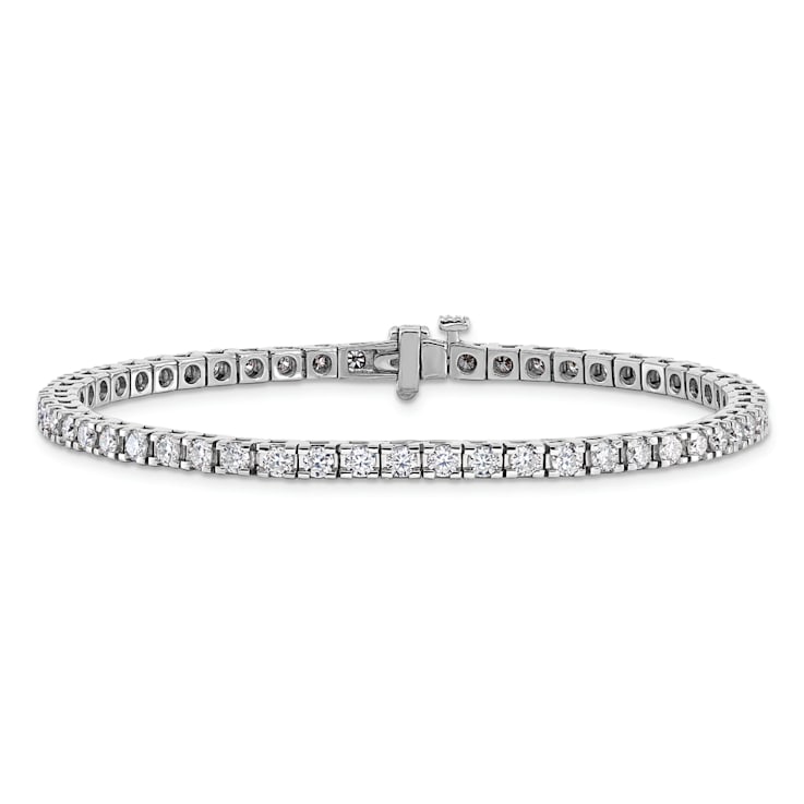Rhodium Over 14K White Gold 3.00 ct. Near Colorless Moissanite 4 Prong
Tennis Bracelet