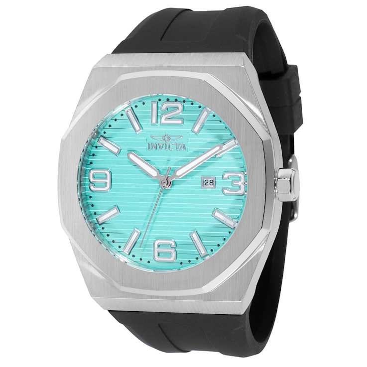 Invicta Huracan 48mm Turquoise Dial Silicone Band Quartz Watch