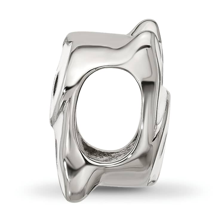 Sterling Silver Enamel Cow Face Bead