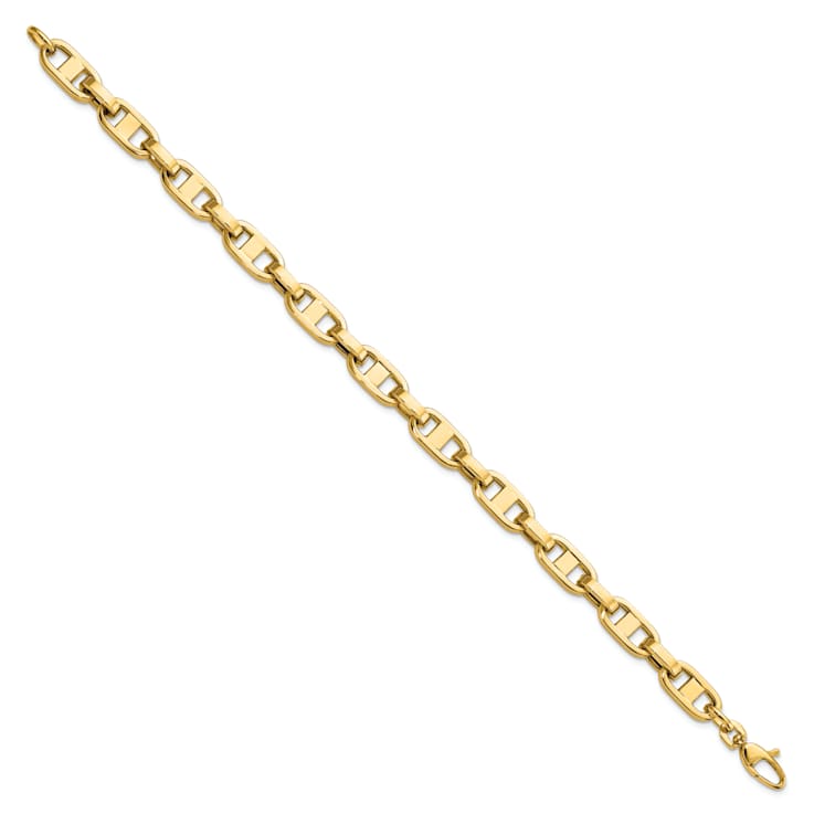 14K Yellow Gold Fancy 8.75-inch Link Bracelet