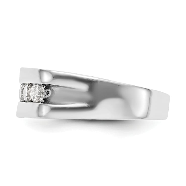 Rhodium Over 10K White Gold Lab Grown Diamond SI1/SI2, G H I, 5-Stone
Men's Channel Band
