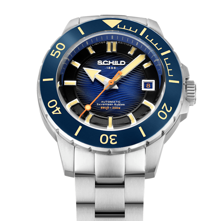 Schild Hermann Swiss Automatic Blue Dial White Stainless Steel Band
Limited Edition Watch