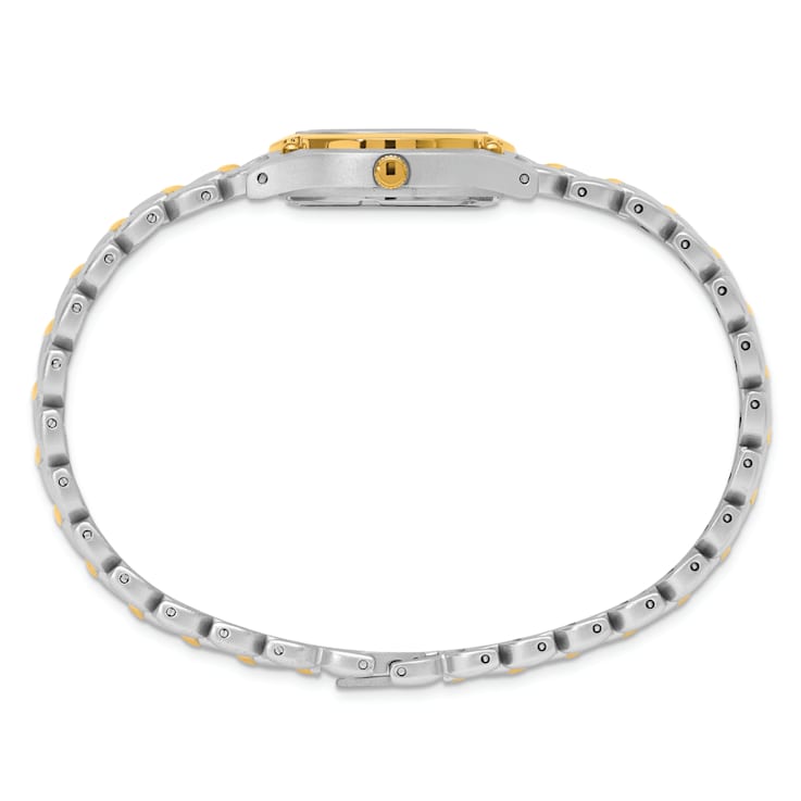 Ladies Charles Hubert Two-tone Brass White Dial Watch