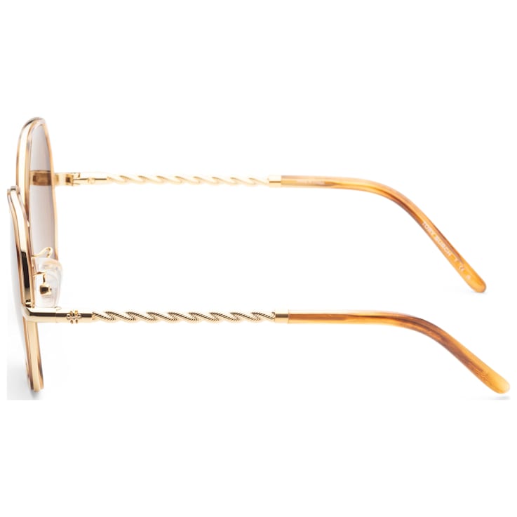Tory burch metal and wood sunglasses sales