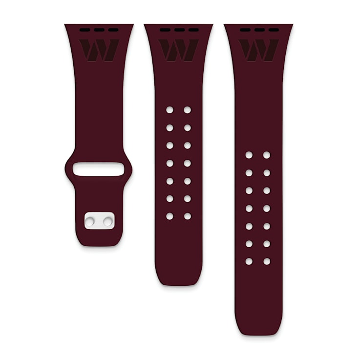 Gametime Washington Commanders Debossed Silicone Apple Watch Band
(38/40mm M/L). Watch not included.