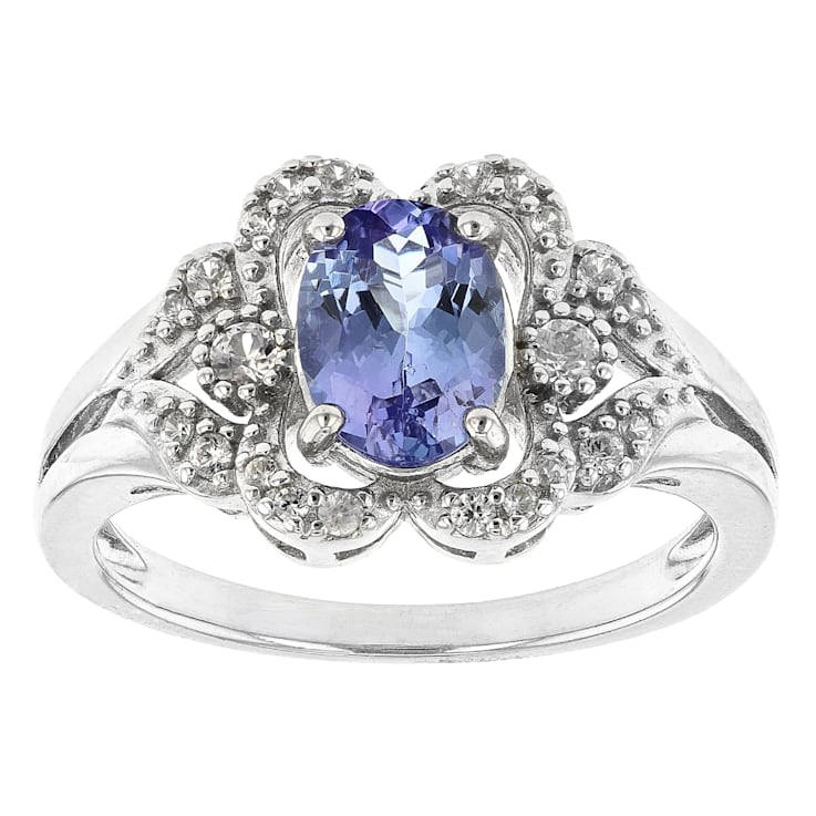 FB Jewels Solid Sterling Silver Rhodium Tanzanite Ring FB Jewels Solid Sterling Silver Rhodium Tanzanite Ring