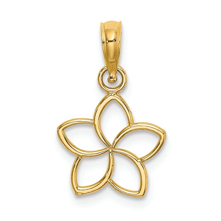 10K Yellow Gold Cut-out Flower Charm