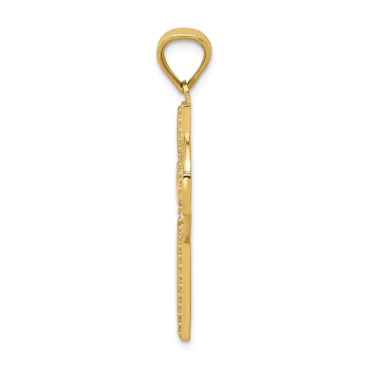 14K Yellow Gold Celtic Cross Pendant