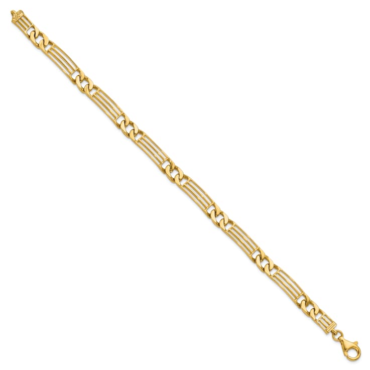 14K Yellow Gold Polished Link Bracelet