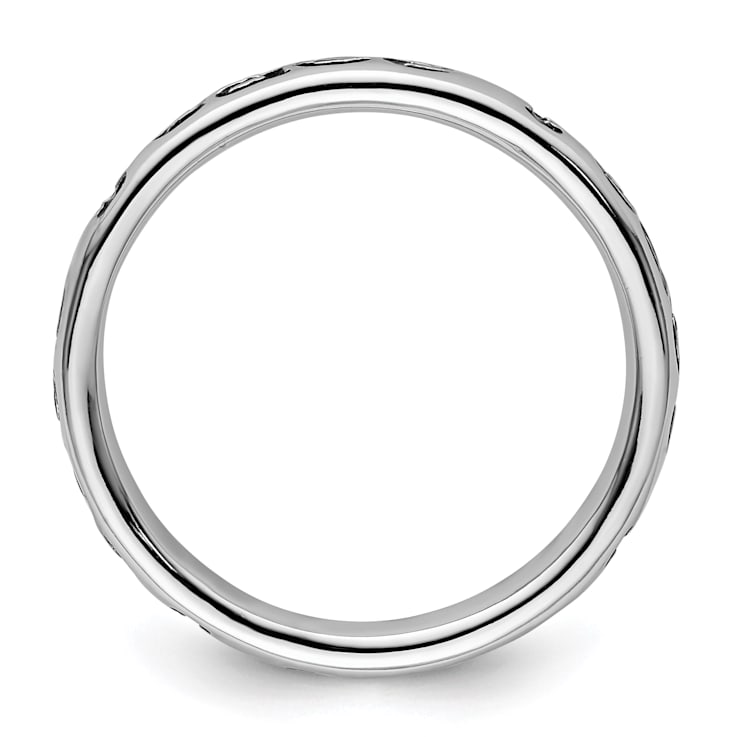 Sterling Silver Stackable Expressions Expressions Polished Enameled
Peace Ring