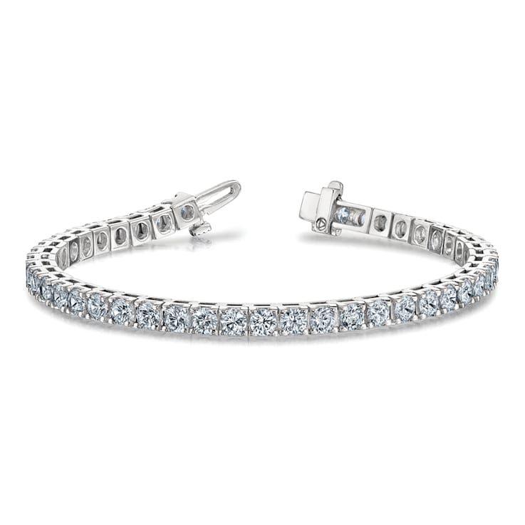 Rhodium Over 14K White Gold 16.00 ct. Near Colorless Moissanite 4 Prong
Tennis Bracelet