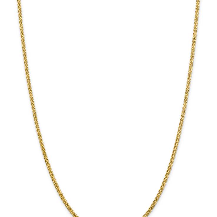 14k Yellow Gold 2.75mm Semi-solid Wheat Chain 30"