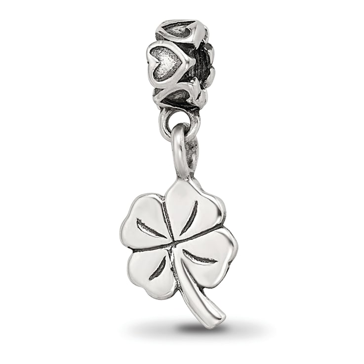 Sterling Silver 4-leaf Clover Dangle Bead