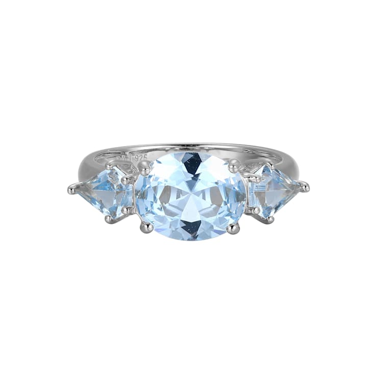 Lab Created Blue Spinel Platinum Over Sterling Silver March Birthstone
Ring 2.39ctw