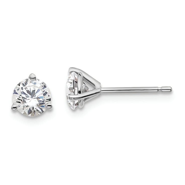 Certified White Lab-Grown Diamond G-H SI 14k White Gold Martini Stud
Earrings 1.00ctw