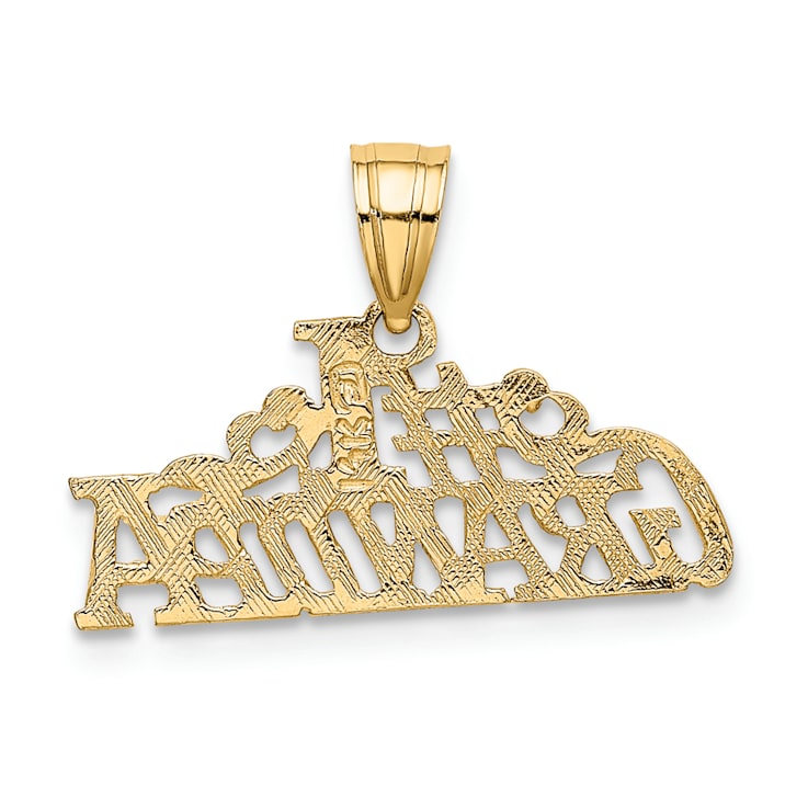 14K Yellow Gold Number 1 GRANDPA Charm