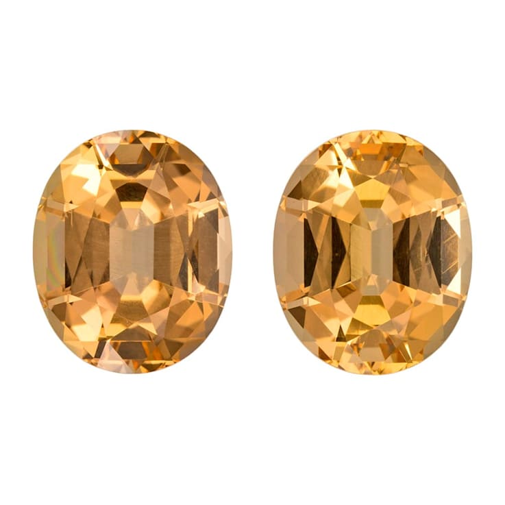 Precious Topaz 10.9x8.9mm Oval Matched Pair 8.81ctw