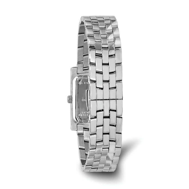 Ladies Charles Hubert Solid Stainless Steel Black Dial 20x25mm Watch