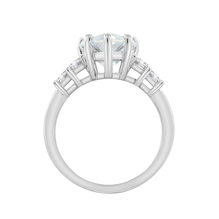 White Cubic Zirconia Platinum Over Sterling Silver Ring 10.92ctw