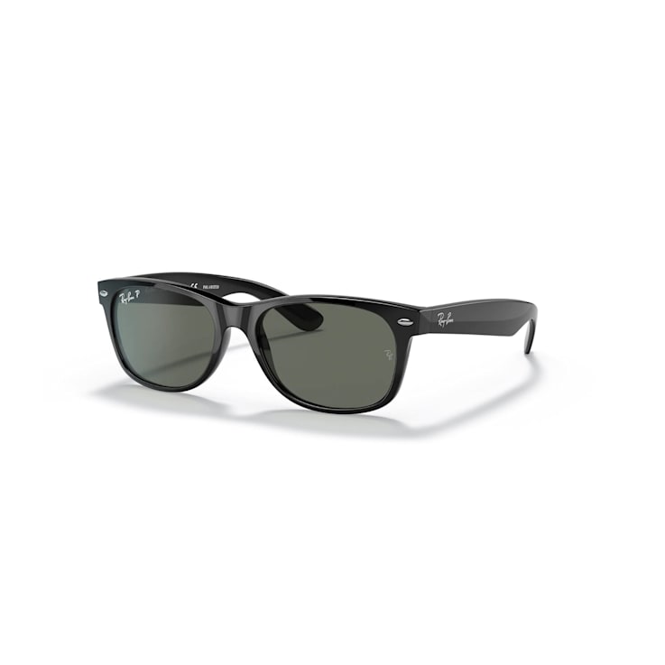Ray-Ban New Wayfarer Classic Black/Green Polarized 58mm Sunglasses
RB2132 901/58