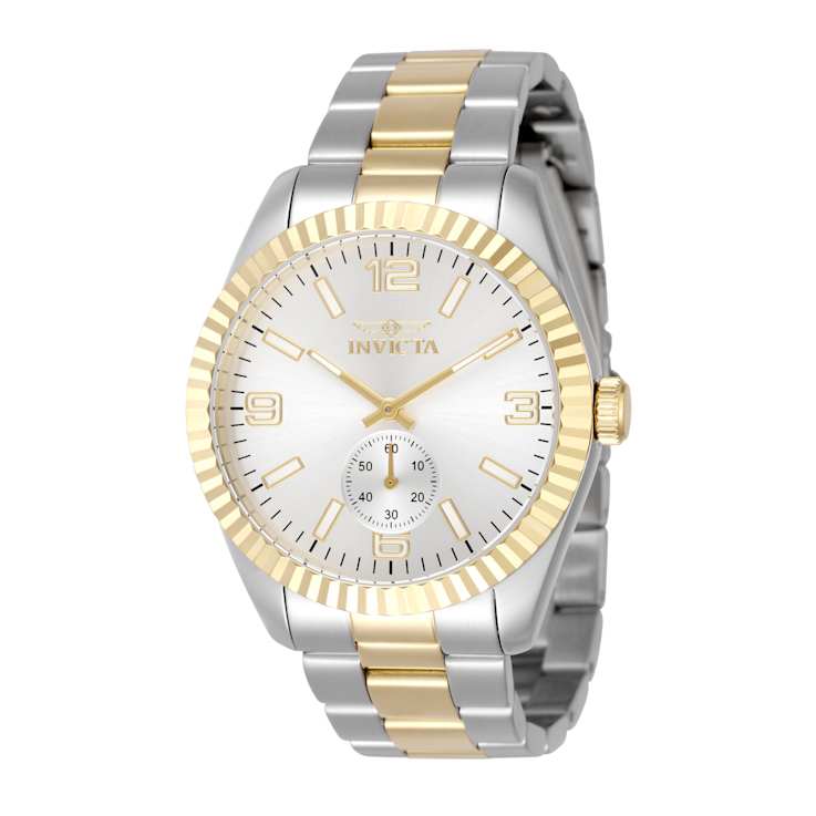 Invicta Specialty 43mm White Dial Stainless Steel Band Quartz Watch